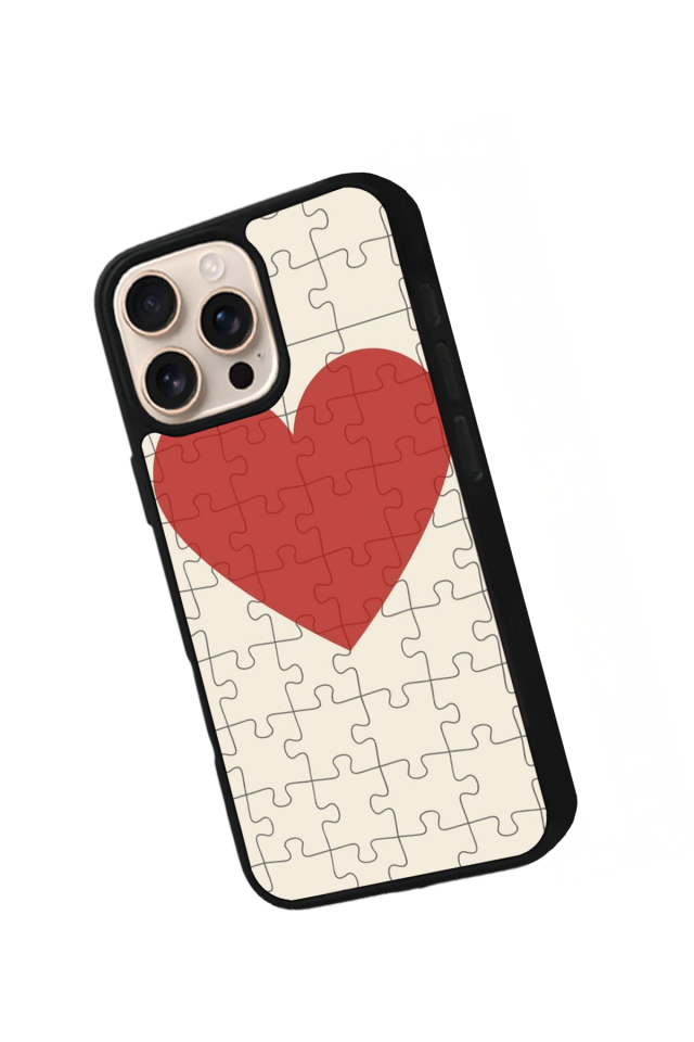 iPhone 15 Pro Max Uyumlu Kalp Love Tasarımlı Glossy Premium Kılıf