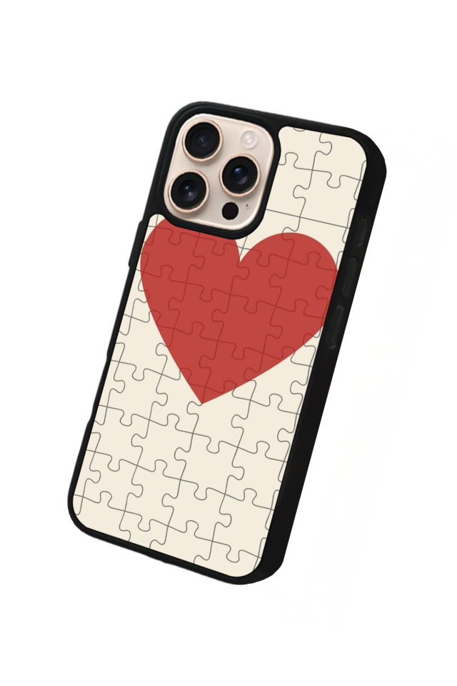 iPhone 15 Pro Max Uyumlu Kalp Love Tasarımlı Glossy Premium Kılıf