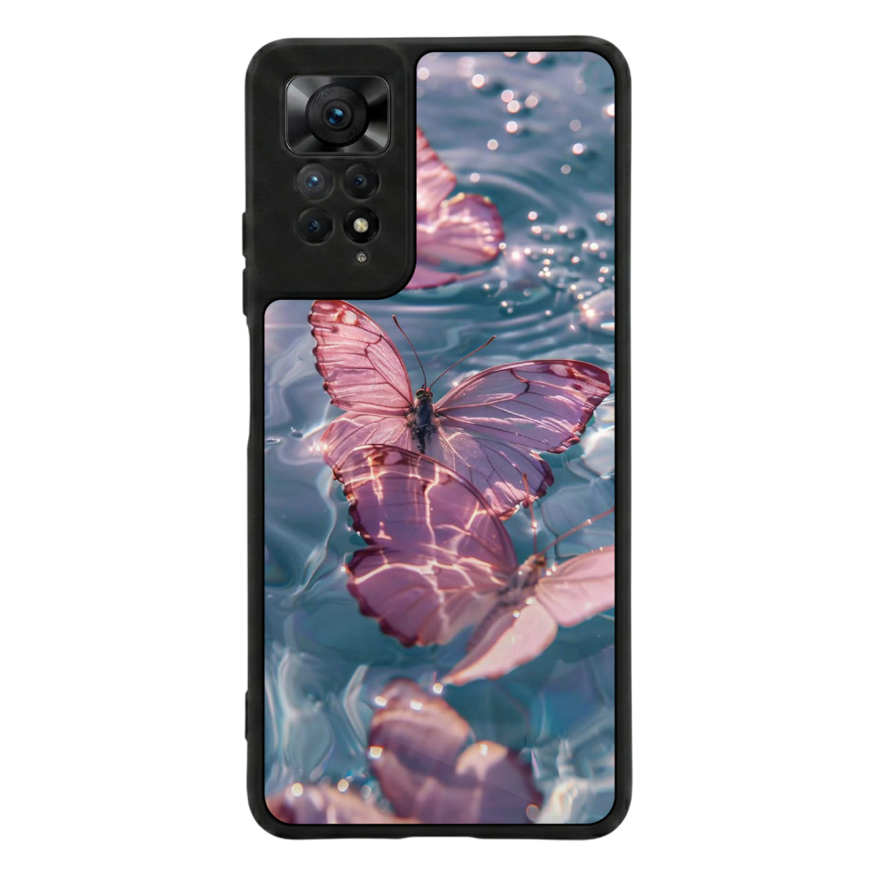 Xiaomi Redmi Note 11 Pro Uyumlu Kelebek Tasarımlı Glossy Premium Kılıf