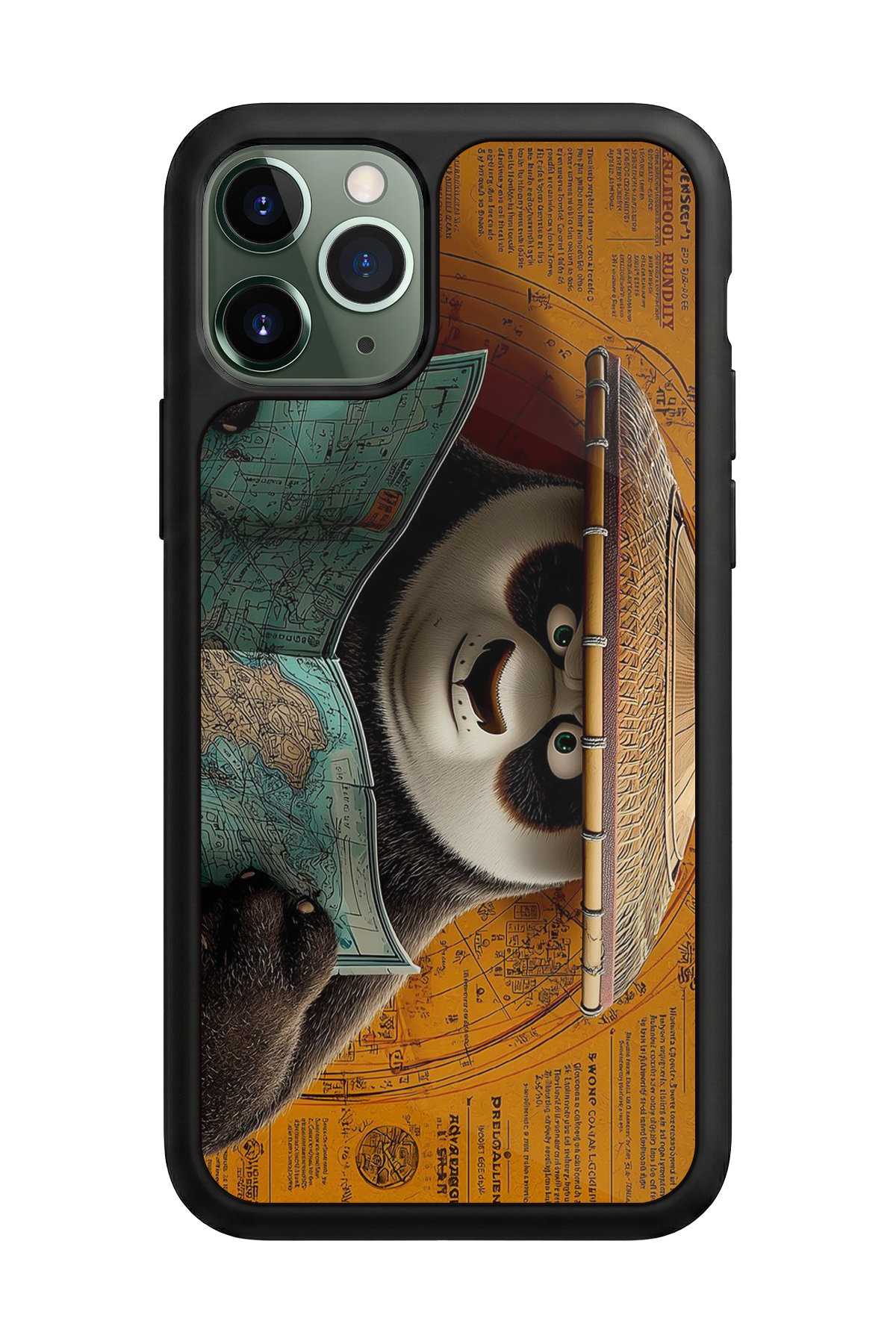 iPhone 11 Pro Max Uyumlu Kung Fu Panda Tasarımlı Glossy Premium Kılıf