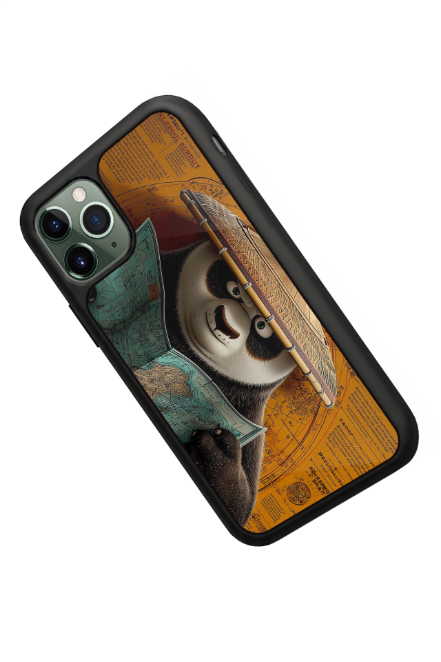 iPhone 11 Pro Max Uyumlu Kung Fu Panda Tasarımlı Glossy Premium Kılıf