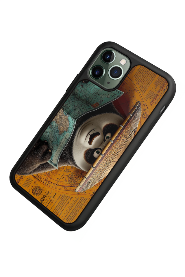iPhone 11 Pro Max Uyumlu Kung Fu Panda Tasarımlı Glossy Premium Kılıf