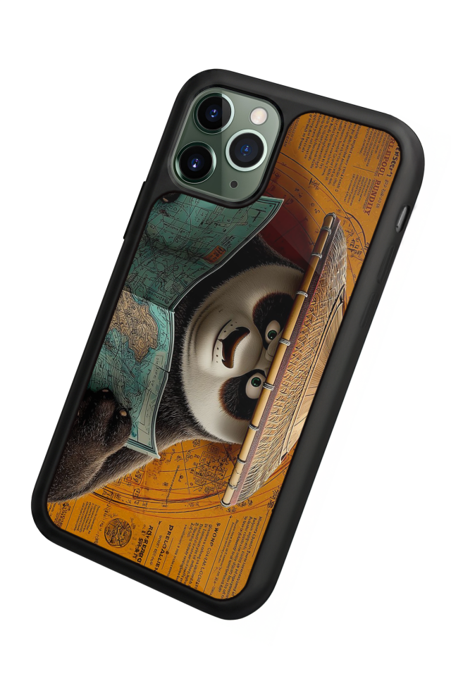 iPhone 11 Pro Max Uyumlu Kung Fu Panda Tasarımlı Glossy Premium Kılıf