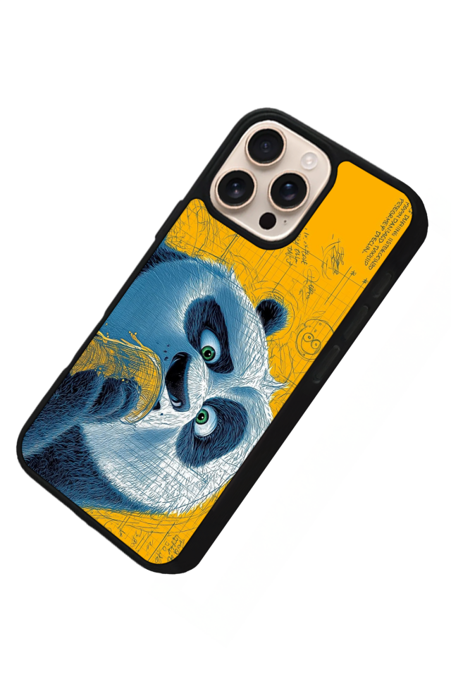 iPhone 14 Pro Uyumlu Kung Fu Panda Tasarımlı Glossy Premium Kılıf
