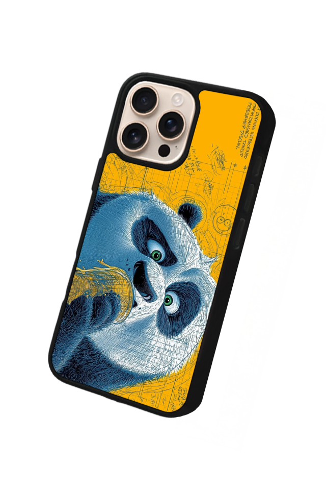 iPhone 14 Pro Uyumlu Kung Fu Panda Tasarımlı Glossy Premium Kılıf