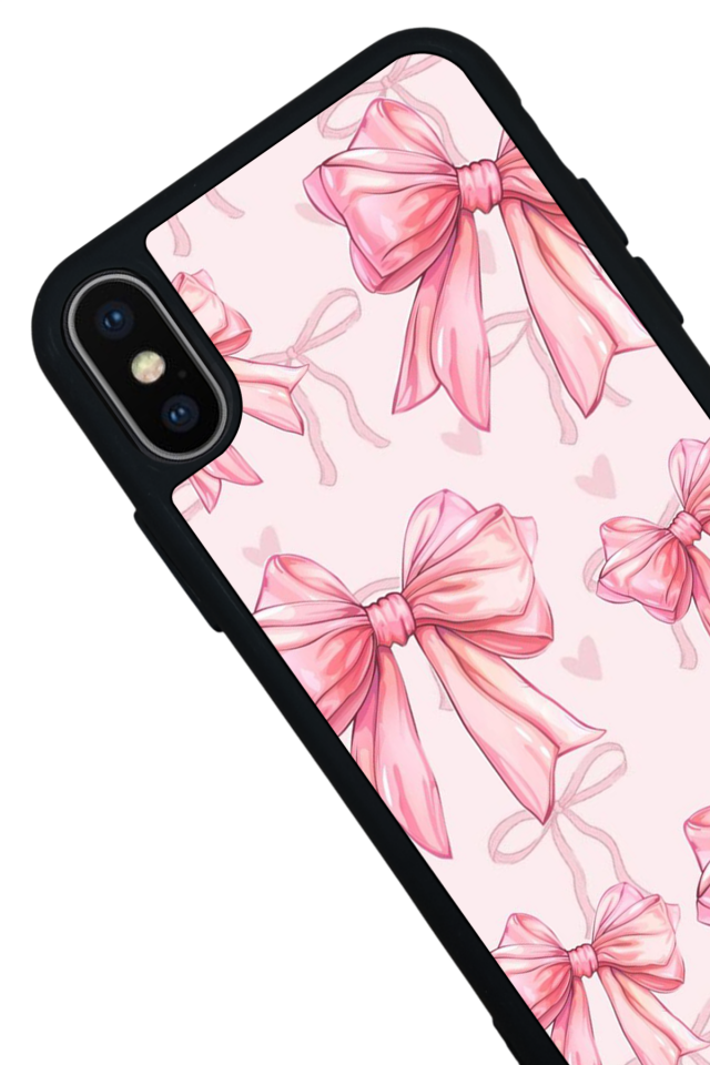 iPhone XS Max Uyumlu Kurdele Tasarımlı Glossy Premium Kılıf
