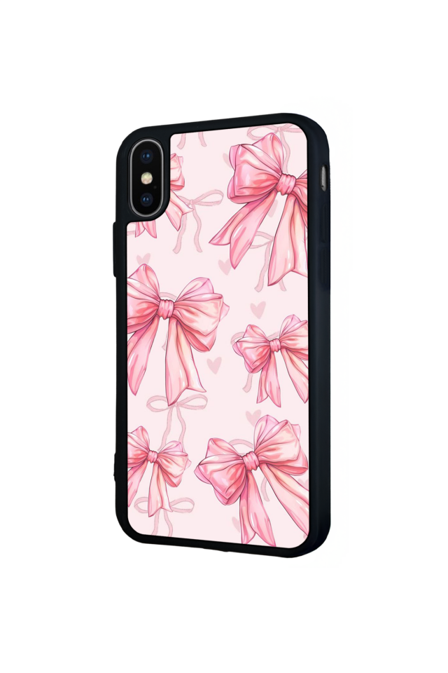 iPhone XS Max Uyumlu Kurdele Tasarımlı Glossy Premium Kılıf