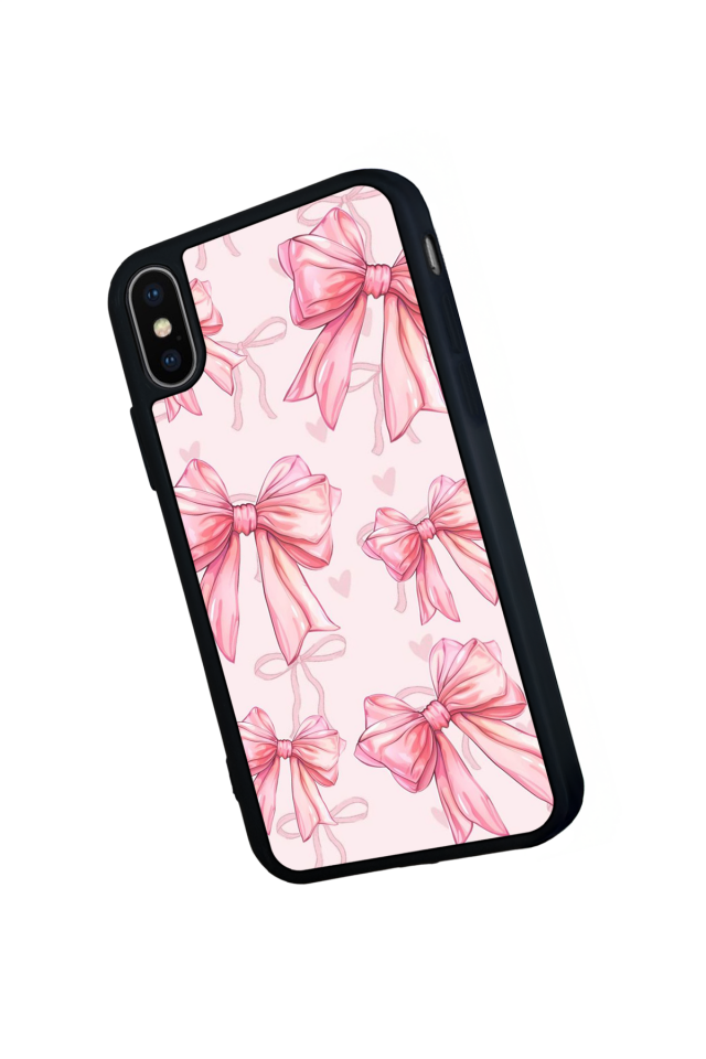iPhone XS Max Uyumlu Kurdele Tasarımlı Glossy Premium Kılıf