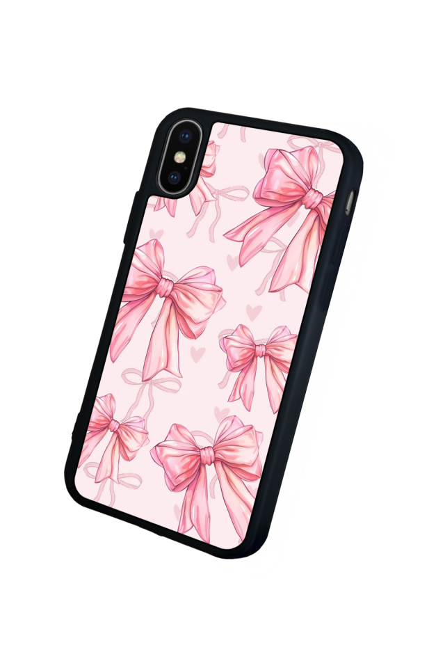 iPhone XS Max Uyumlu Kurdele Tasarımlı Glossy Premium Kılıf