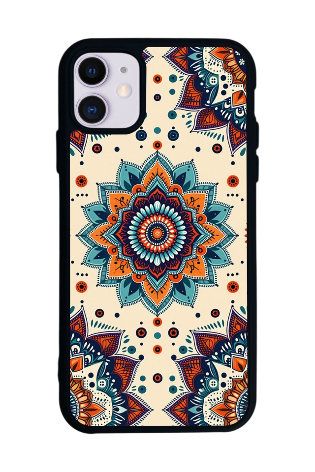 iPhone 11 Uyumlu Mandaal Tasarımlı Glossy Premium Kılıf