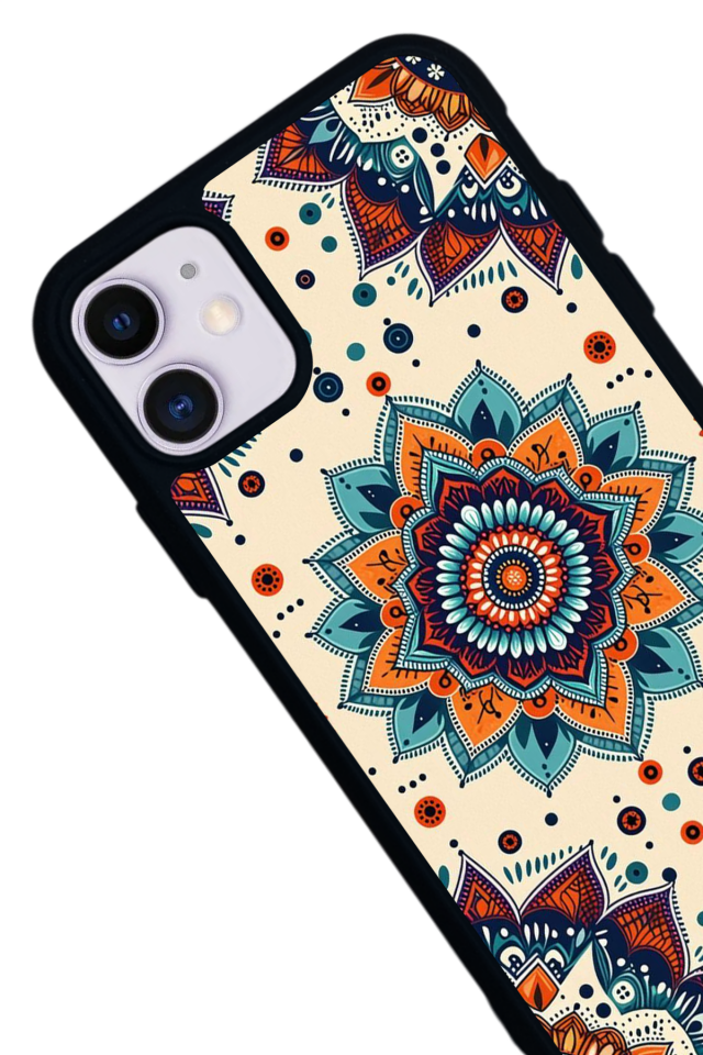 iPhone 11 Uyumlu Mandaal Tasarımlı Glossy Premium Kılıf