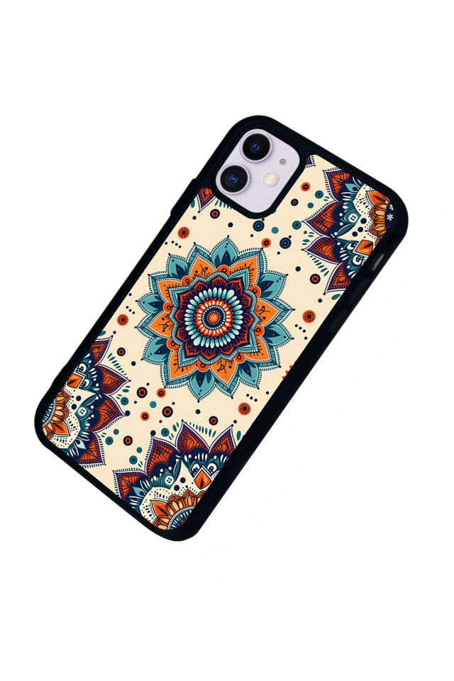 iPhone 11 Uyumlu Mandaal Tasarımlı Glossy Premium Kılıf
