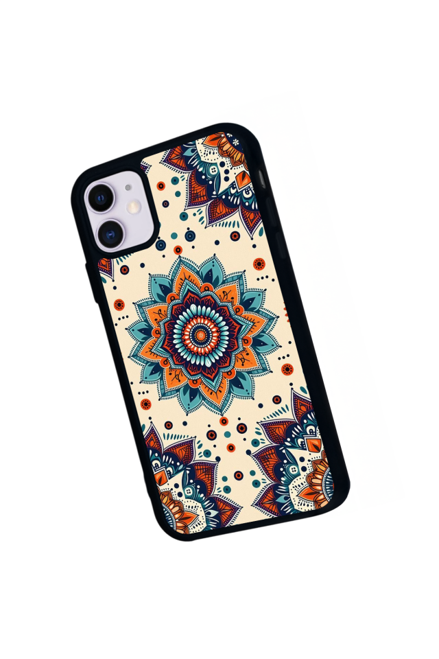iPhone 11 Uyumlu Mandaal Tasarımlı Glossy Premium Kılıf