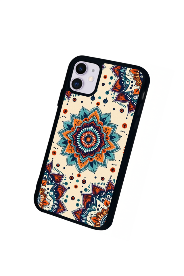 iPhone 11 Uyumlu Mandaal Tasarımlı Glossy Premium Kılıf