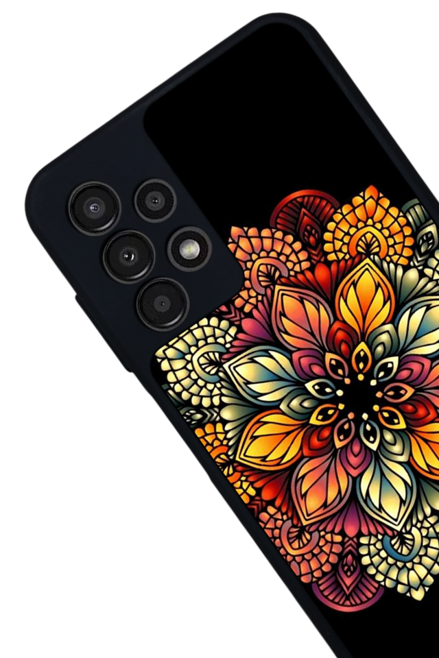 Samsung Galaxy A13 Uyumlu Mandala Tasarımlı Glossy Premium Kılıf