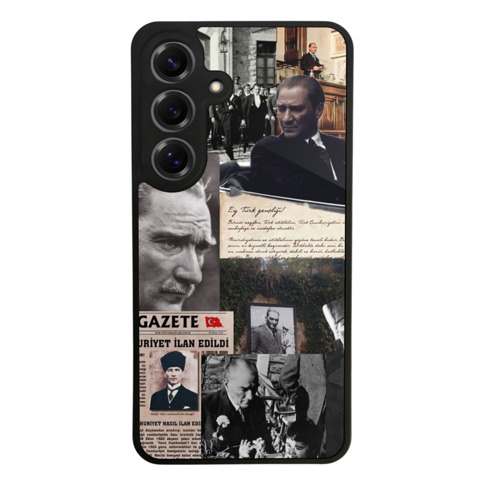 Samsung Galaxy S25 Uyumlu Mustafa Kemal Ataturk Tasarımlı Glossy Premium Kılıf