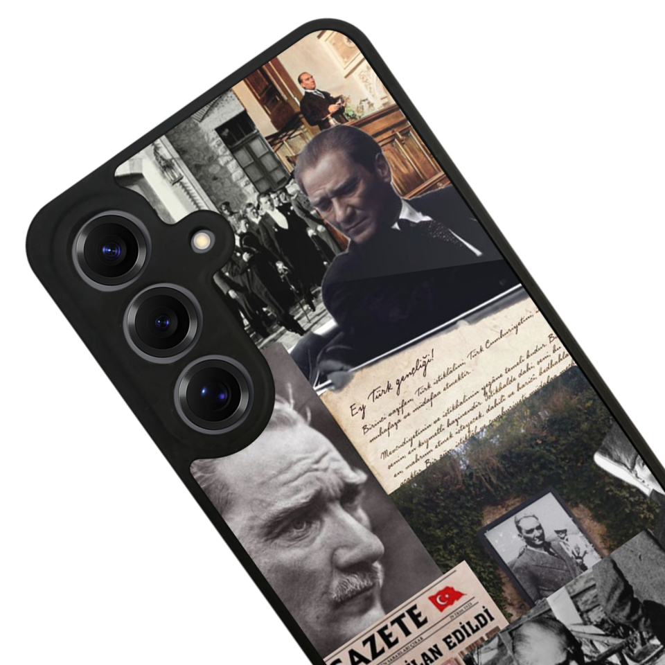 Samsung Galaxy S25 Uyumlu Mustafa Kemal Ataturk Tasarımlı Glossy Premium Kılıf