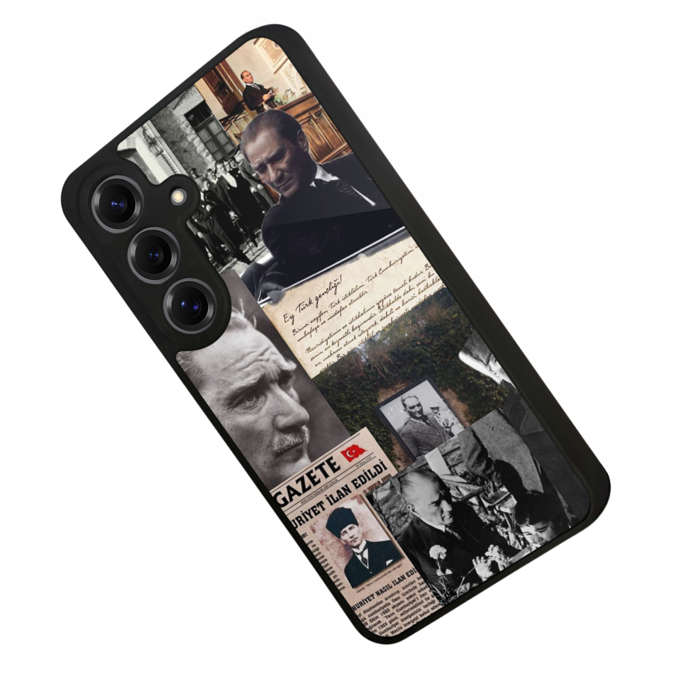 Samsung Galaxy S25 Uyumlu Mustafa Kemal Ataturk Tasarımlı Glossy Premium Kılıf