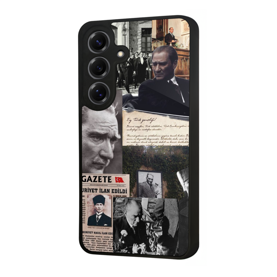 Samsung Galaxy S25 Uyumlu Mustafa Kemal Ataturk Tasarımlı Glossy Premium Kılıf