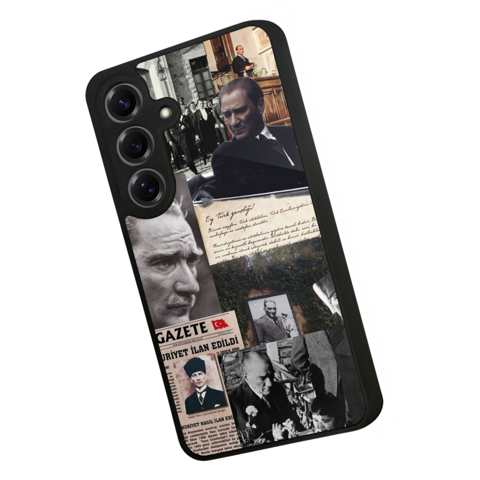 Samsung Galaxy S25 Uyumlu Mustafa Kemal Ataturk Tasarımlı Glossy Premium Kılıf