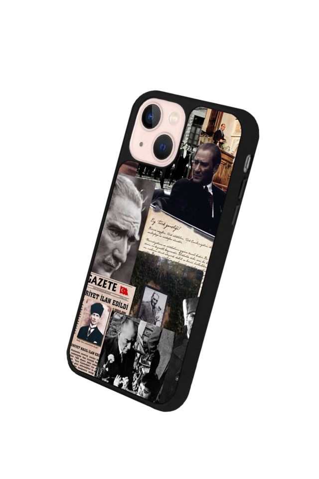iPhone 13/14 Uyumlu Mustafa Kemal Ataturk Tasarımlı Glossy Premium Kılıf