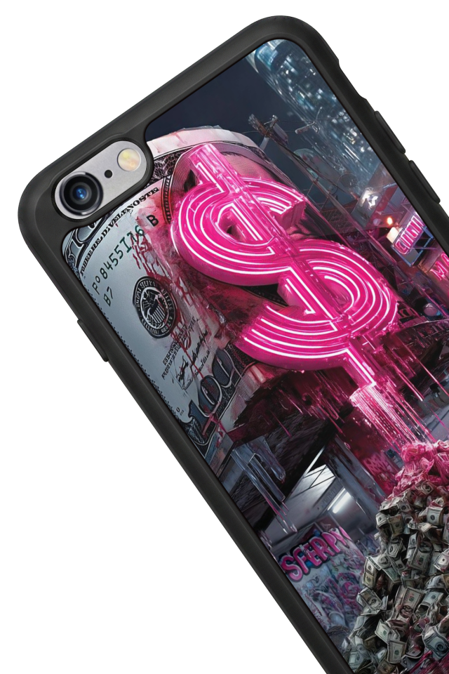 iPhone 6 Plus Uyumlu Para Tasarımlı Glossy Premium Kılıf