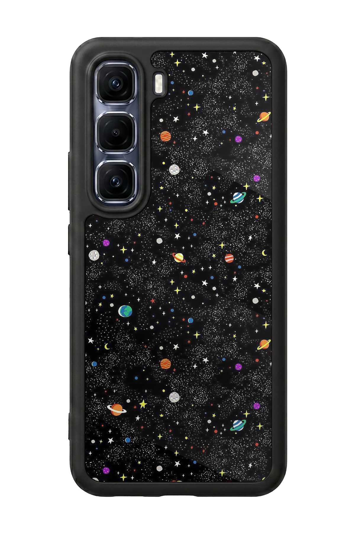 Infinix Hot 60 Pro Plus Uyumlu Uzay Tasarımlı Glossy Premium Kılıf