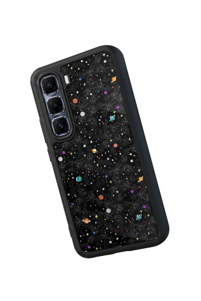 Infinix Hot 60 Pro Plus Uyumlu Uzay Tasarımlı Glossy Premium Kılıf