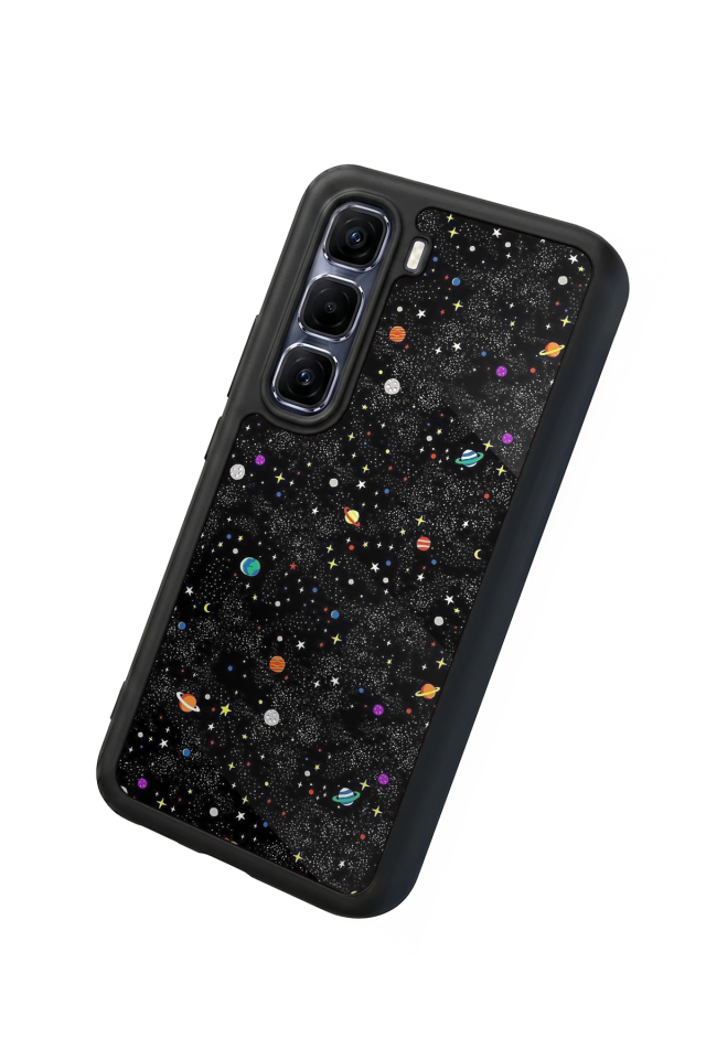 Infinix Hot 60 Pro Plus Uyumlu Uzay Tasarımlı Glossy Premium Kılıf