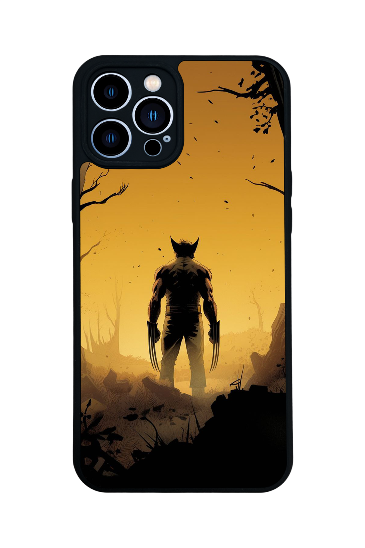 iPhone 12 Pro Max Uyumlu Wolverine Tasarımlı Glossy Premium Kılıf