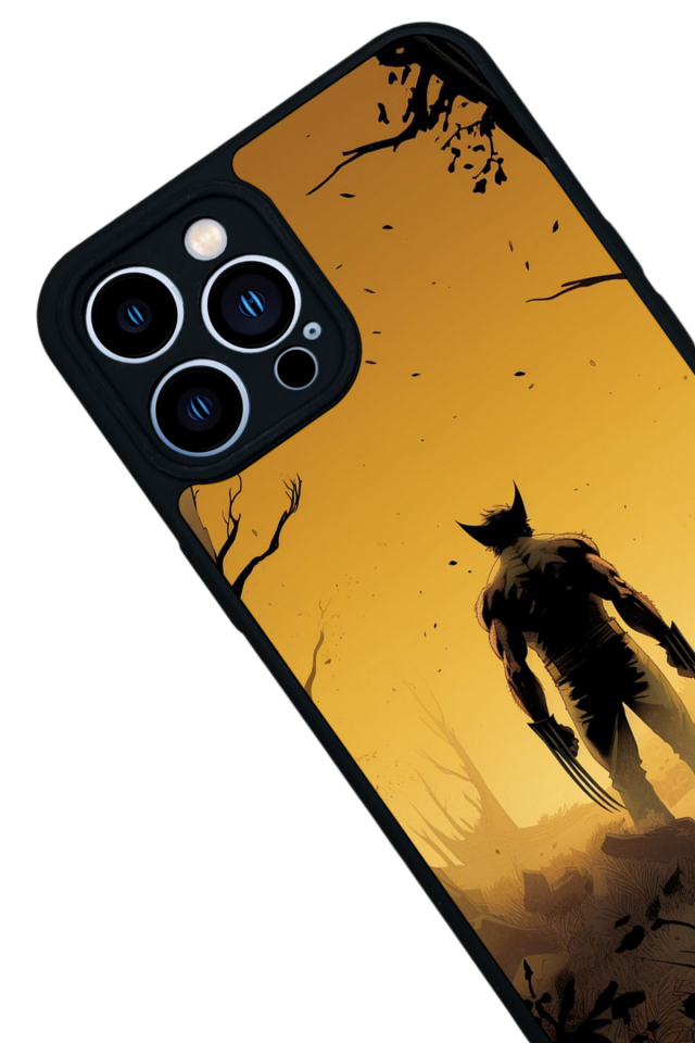 iPhone 12 Pro Max Uyumlu Wolverine Tasarımlı Glossy Premium Kılıf