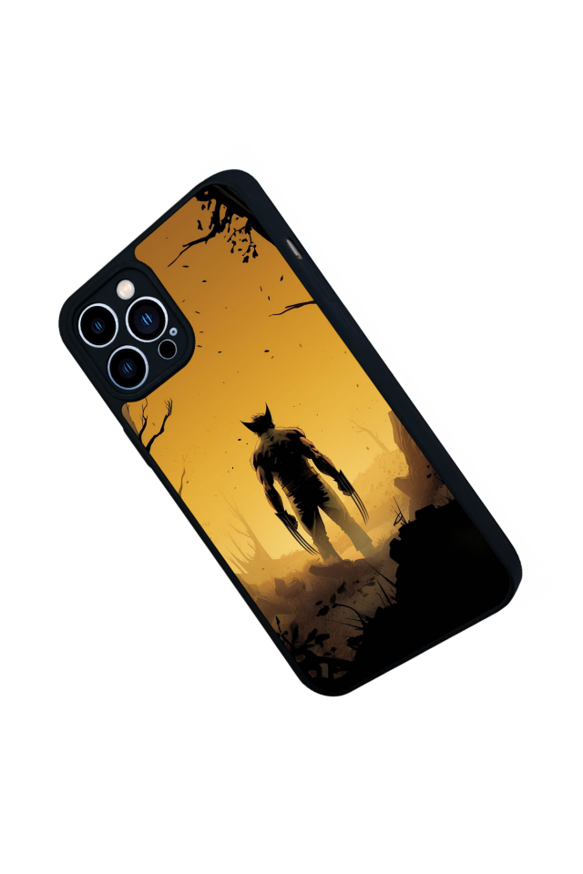 iPhone 12 Pro Max Uyumlu Wolverine Tasarımlı Glossy Premium Kılıf