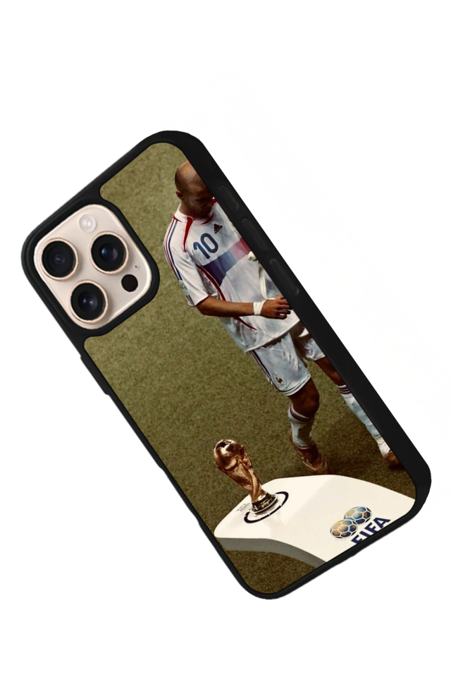 iPhone 15 Pro Uyumlu Zidane Tasarımlı Glossy Premium Kılıf