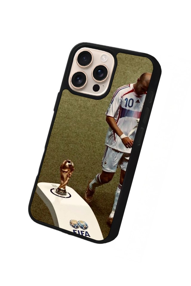 iPhone 15 Pro Uyumlu Zidane Tasarımlı Glossy Premium Kılıf