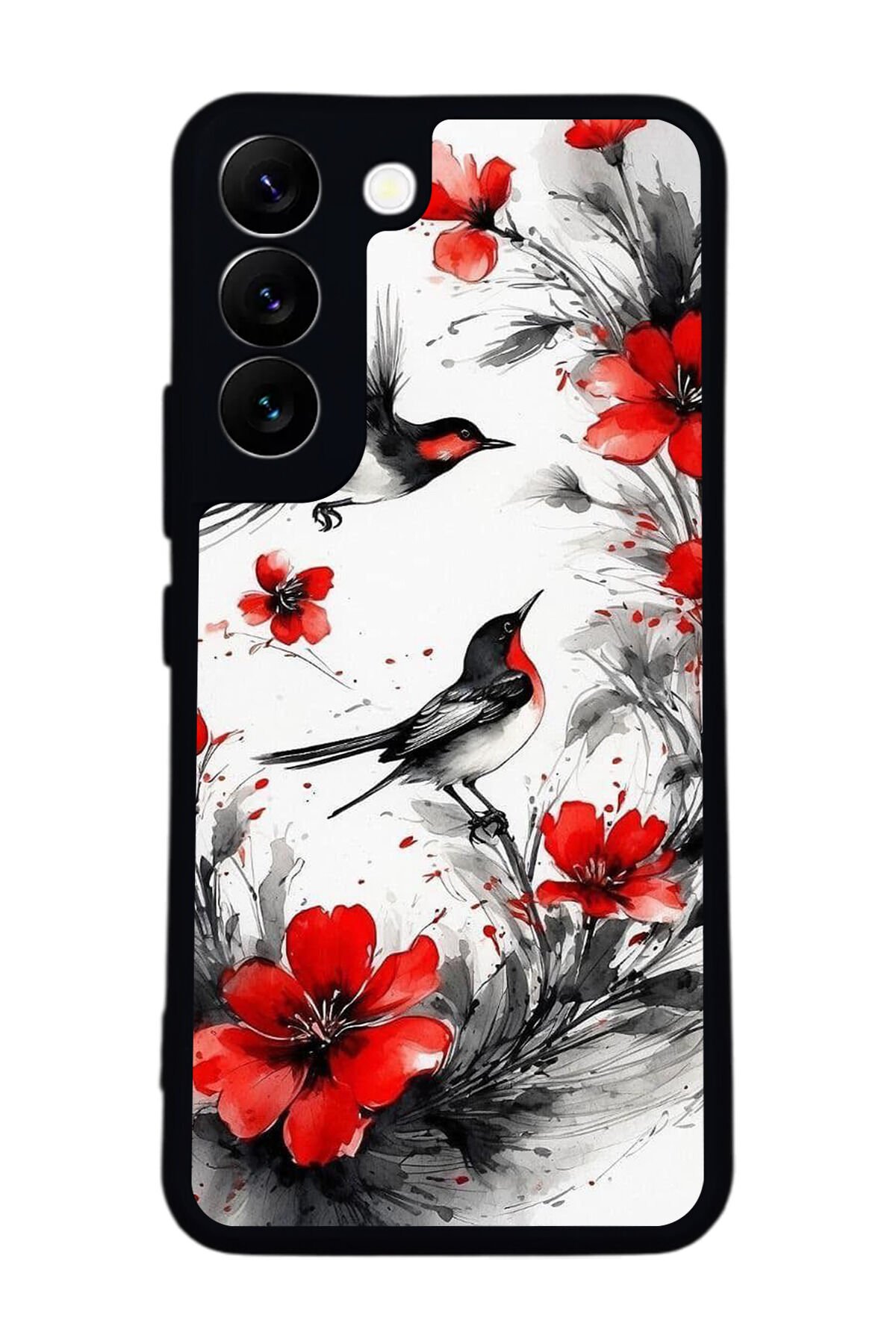 Samsung Galaxy S22 Uyumlu Floral Tasarımlı Glossy Premium Kılıf