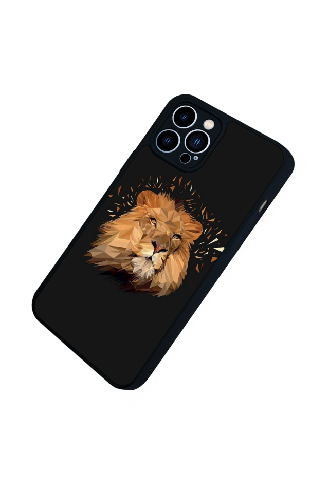 iPhone 12 Pro Max Uyumlu Aslan Tasarımlı Glossy Premium Kılıf