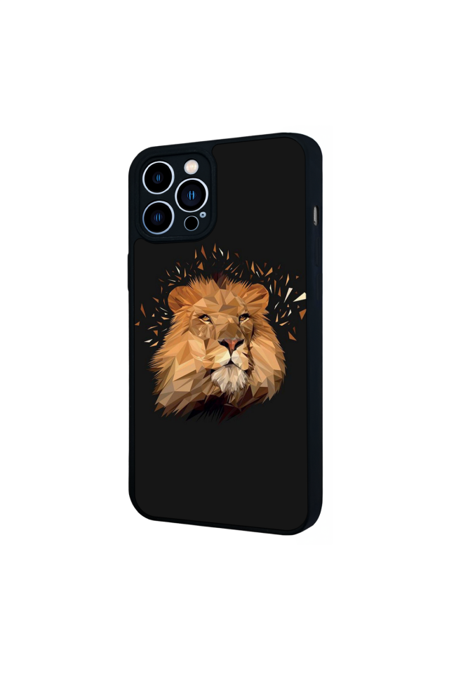 iPhone 12 Pro Max Uyumlu Aslan Tasarımlı Glossy Premium Kılıf