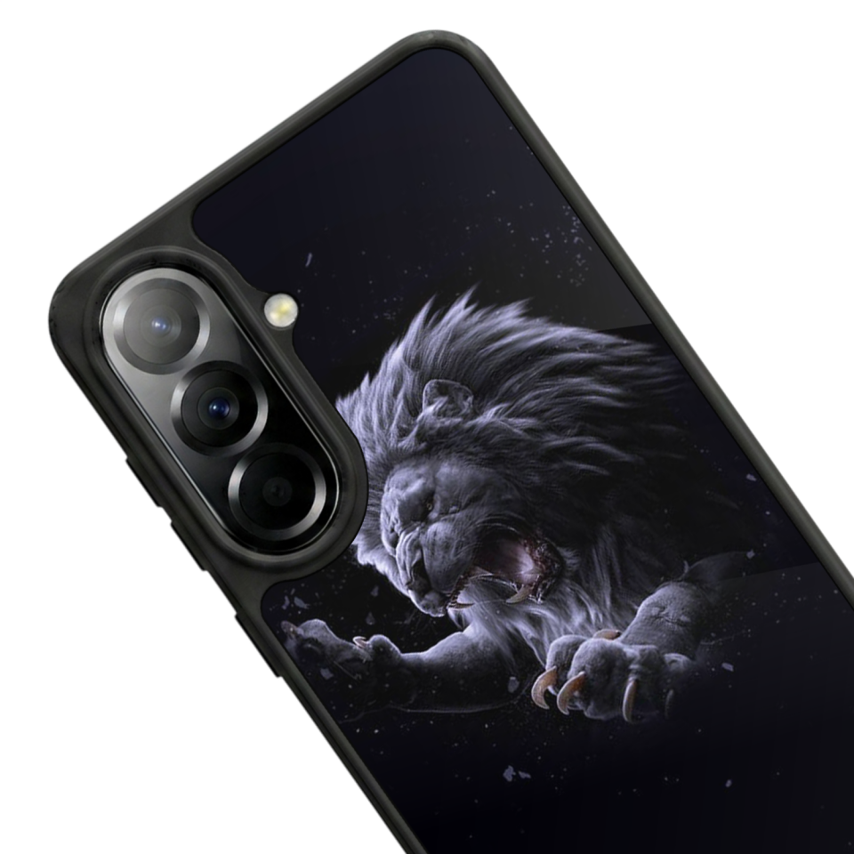 Samsung Galaxy A57 Uyumlu Aslan Tasarımlı Glossy Premium Kılıf