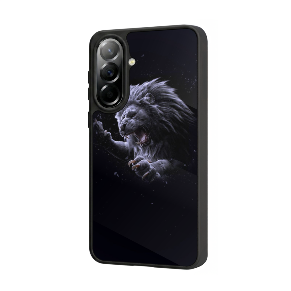 Samsung Galaxy A57 Uyumlu Aslan Tasarımlı Glossy Premium Kılıf