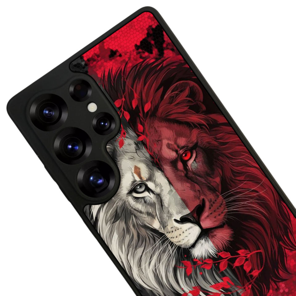 Samsung Galaxy S25 Ultra Uyumlu Aslan Tasarımlı Glossy Premium Kılıf