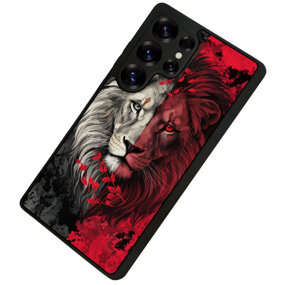 Samsung Galaxy S25 Ultra Uyumlu Aslan Tasarımlı Glossy Premium Kılıf