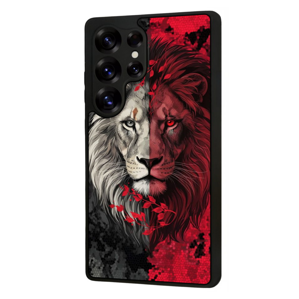 Samsung Galaxy S25 Ultra Uyumlu Aslan Tasarımlı Glossy Premium Kılıf