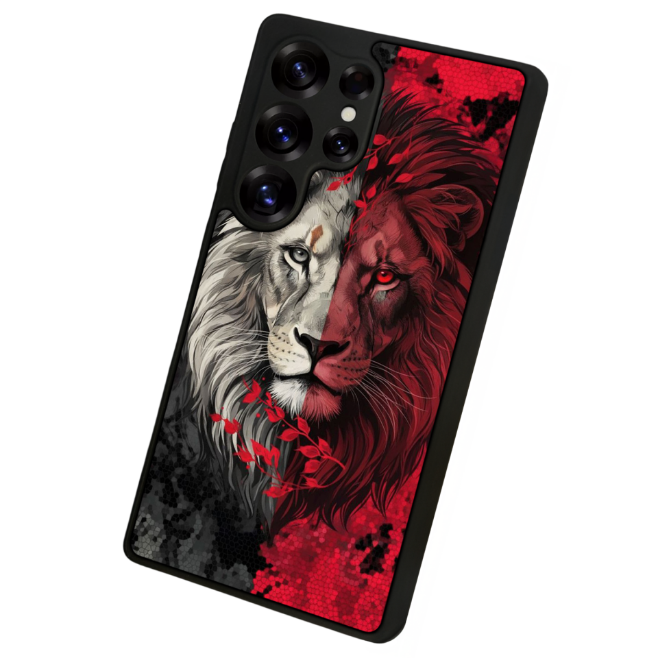 Samsung Galaxy S25 Ultra Uyumlu Aslan Tasarımlı Glossy Premium Kılıf