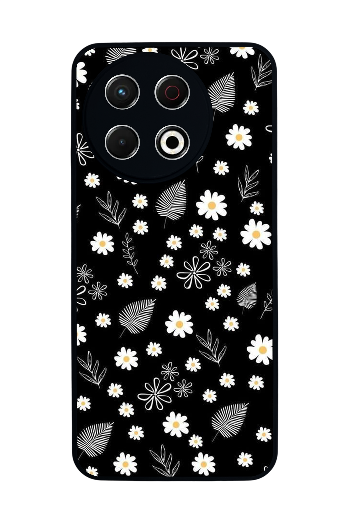 Tecno Spark 30 Pro Uyumlu Floral Tasarımlı Glossy Premium Kılıf