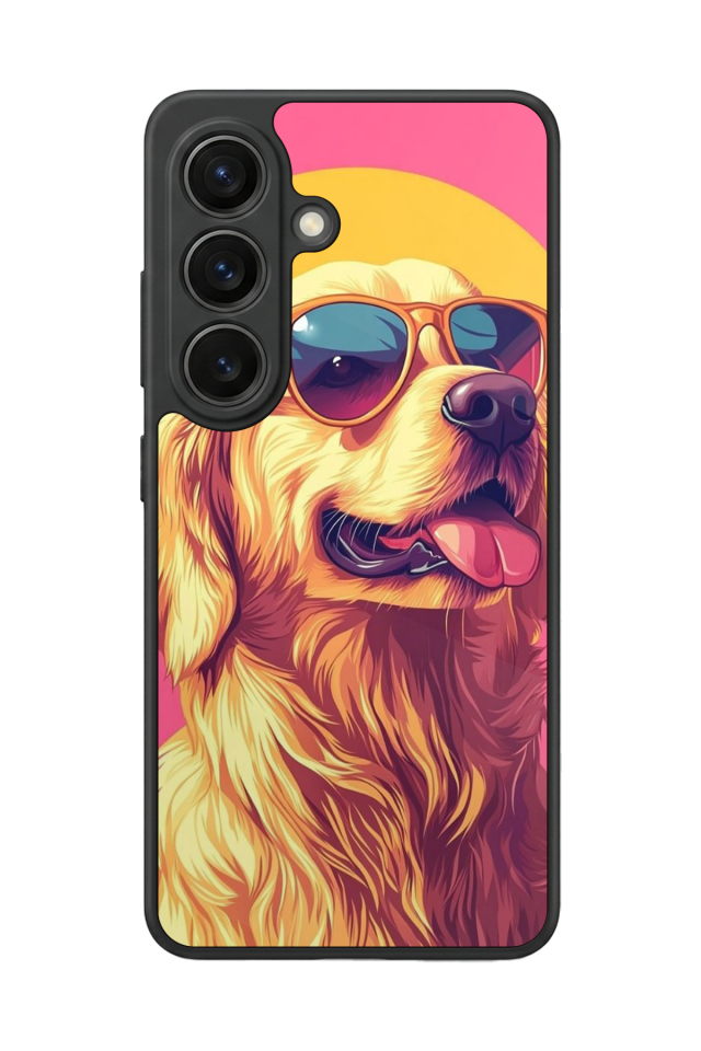 Samsung Galaxy S26 Uyumlu Golden Kopek Tasarımlı Glossy Premium Kılıf