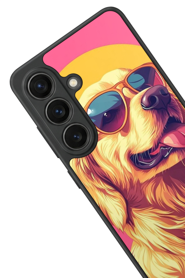 Samsung Galaxy S26 Uyumlu Golden Kopek Tasarımlı Glossy Premium Kılıf