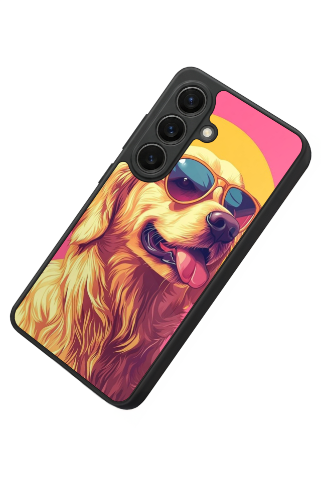 Samsung Galaxy S26 Uyumlu Golden Kopek Tasarımlı Glossy Premium Kılıf