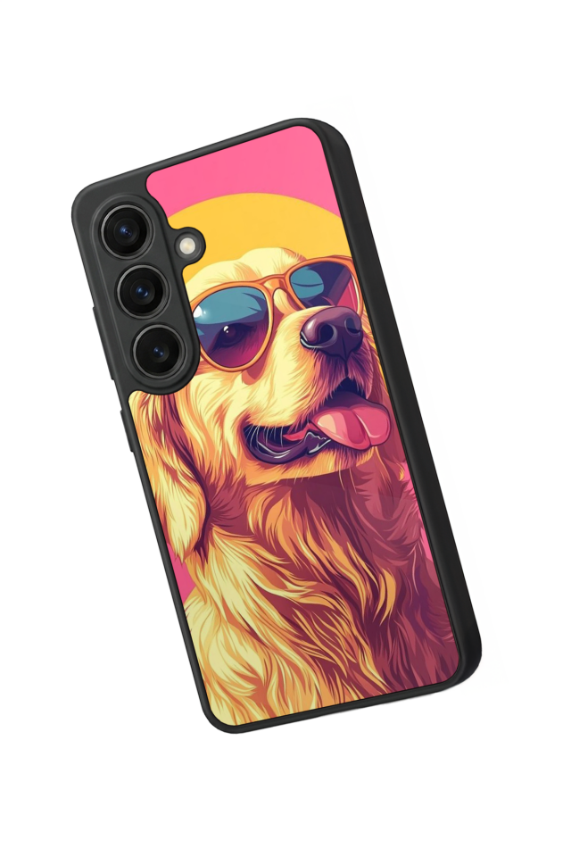 Samsung Galaxy S26 Uyumlu Golden Kopek Tasarımlı Glossy Premium Kılıf