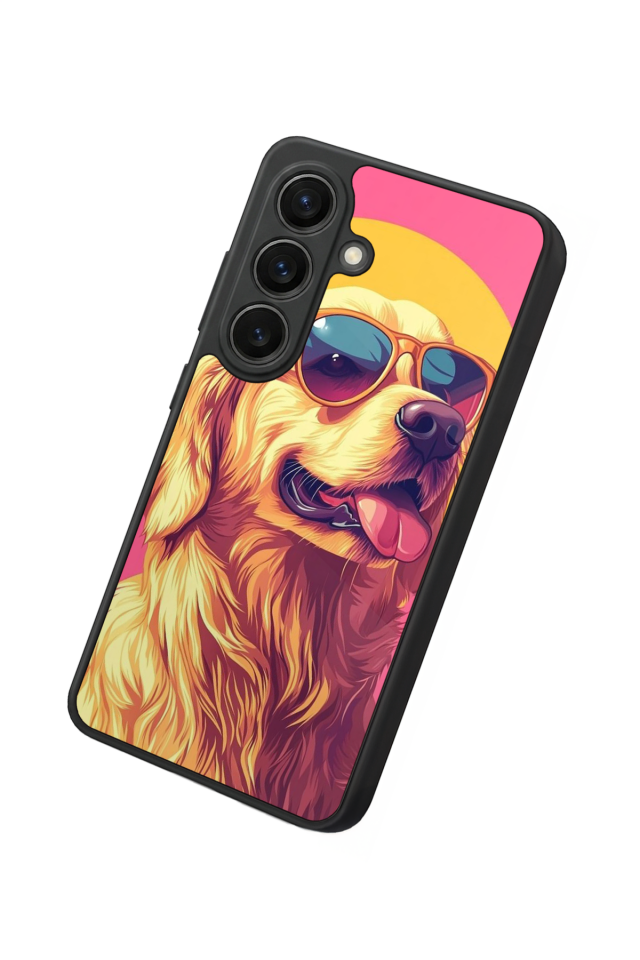 Samsung Galaxy S26 Uyumlu Golden Kopek Tasarımlı Glossy Premium Kılıf