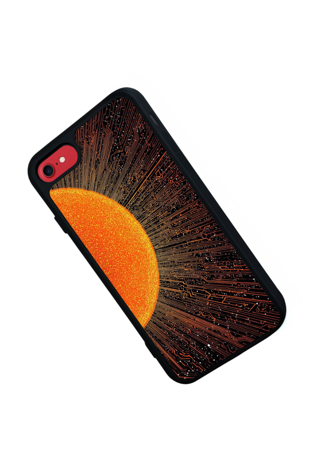 iPhone 8 Uyumlu Güneş Tasarımlı Glossy Premium Kılıf